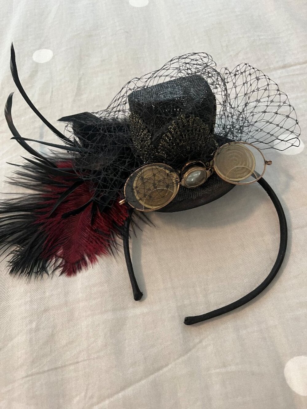 One of a kind masquerade headband decoration